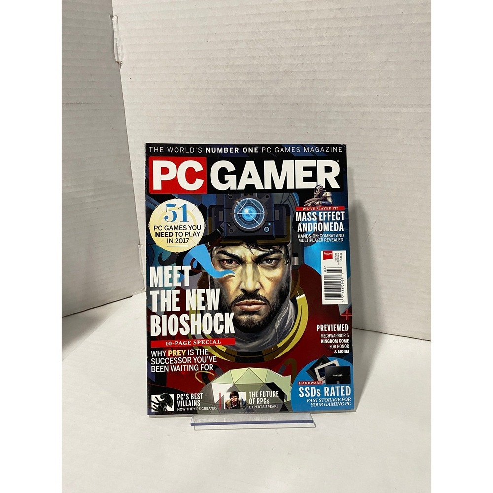 PC Gamer Magazine March 2017 Issue 289 Prey BioShock Mass Effect Andromeda